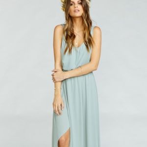 Show Me Your MuMu Kendall Maxi Dress Silver Sage